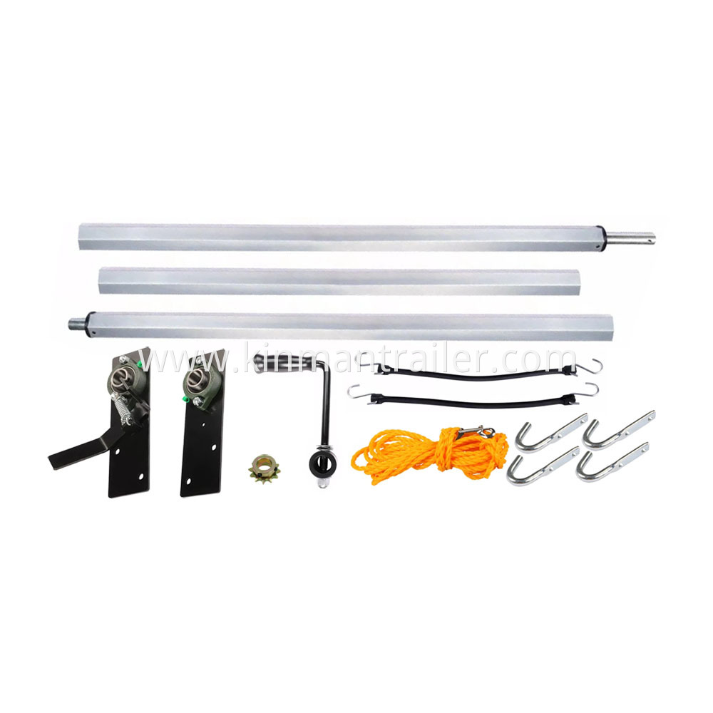 Extruded Aluminum Telescopic Cross Bar Dump Trailer Tarp Roller Kit